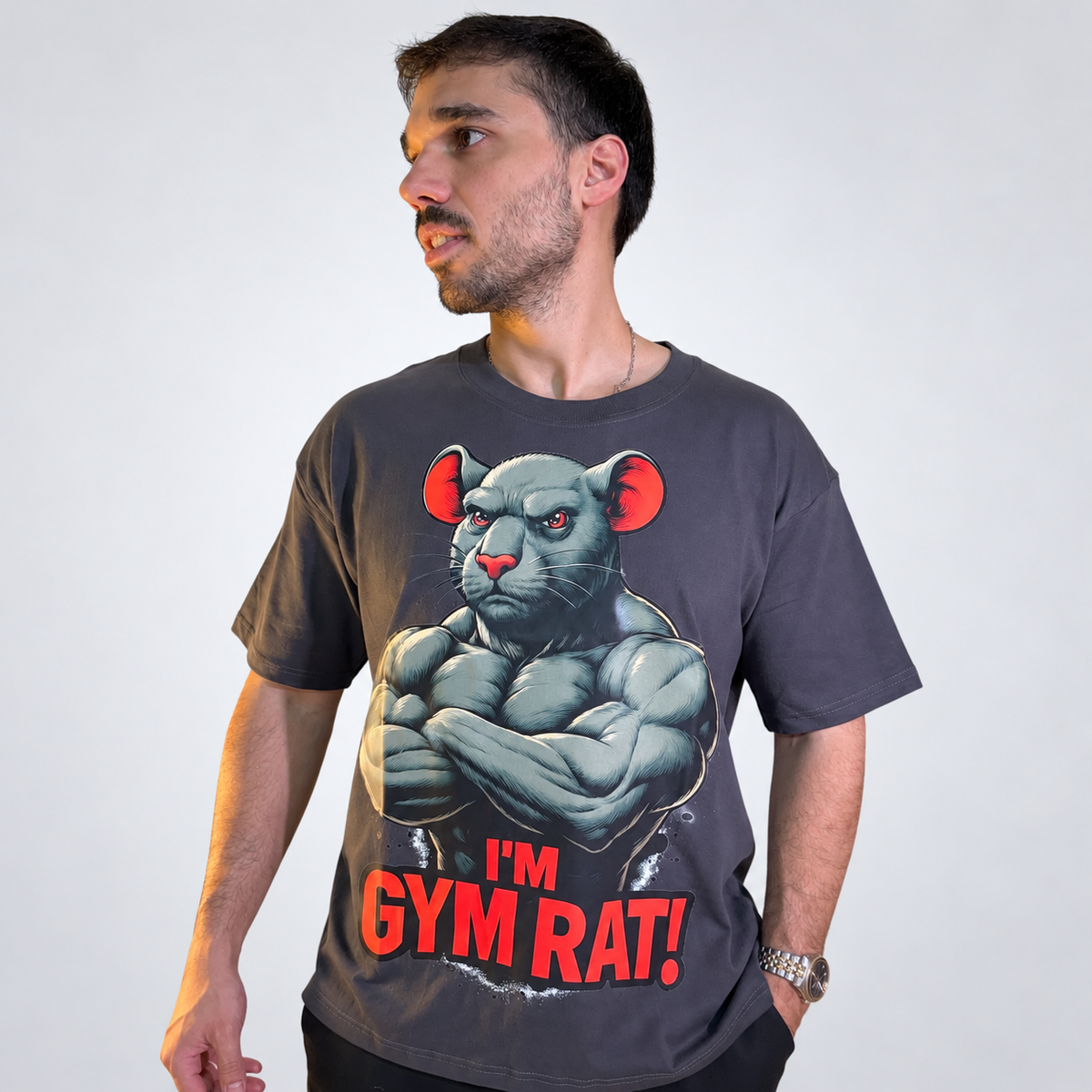 Remera Oversize Gym Rat